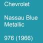 Preview: Chevrolet, Nassau Blue Metallic, 976 (1966).